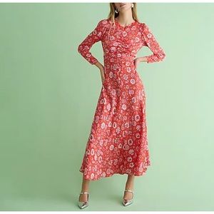 J. Crew Red Floral Maxi Dress
